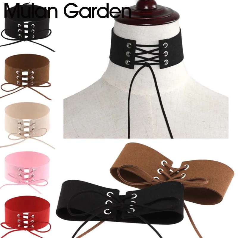 Женский чокер из искусственной кожи со шнуровкой в готическом стиле | Украшения и
