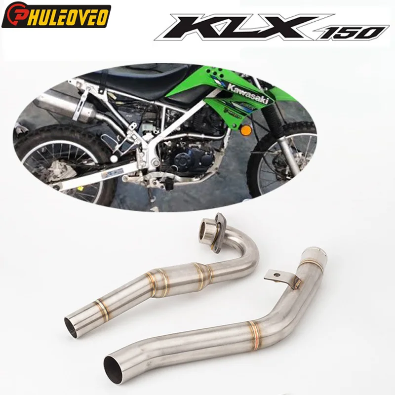 KLX150 KLX150BF KLX150L выхлопная труба система мотоцикла передняя Труба средняя для
