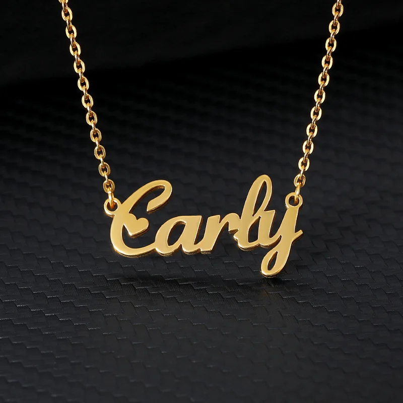 

Personalized Custom Heart Name Necklaces for Women Men Gold Color Choker Initial Necklace Pendant Stainless Steel Jewelry