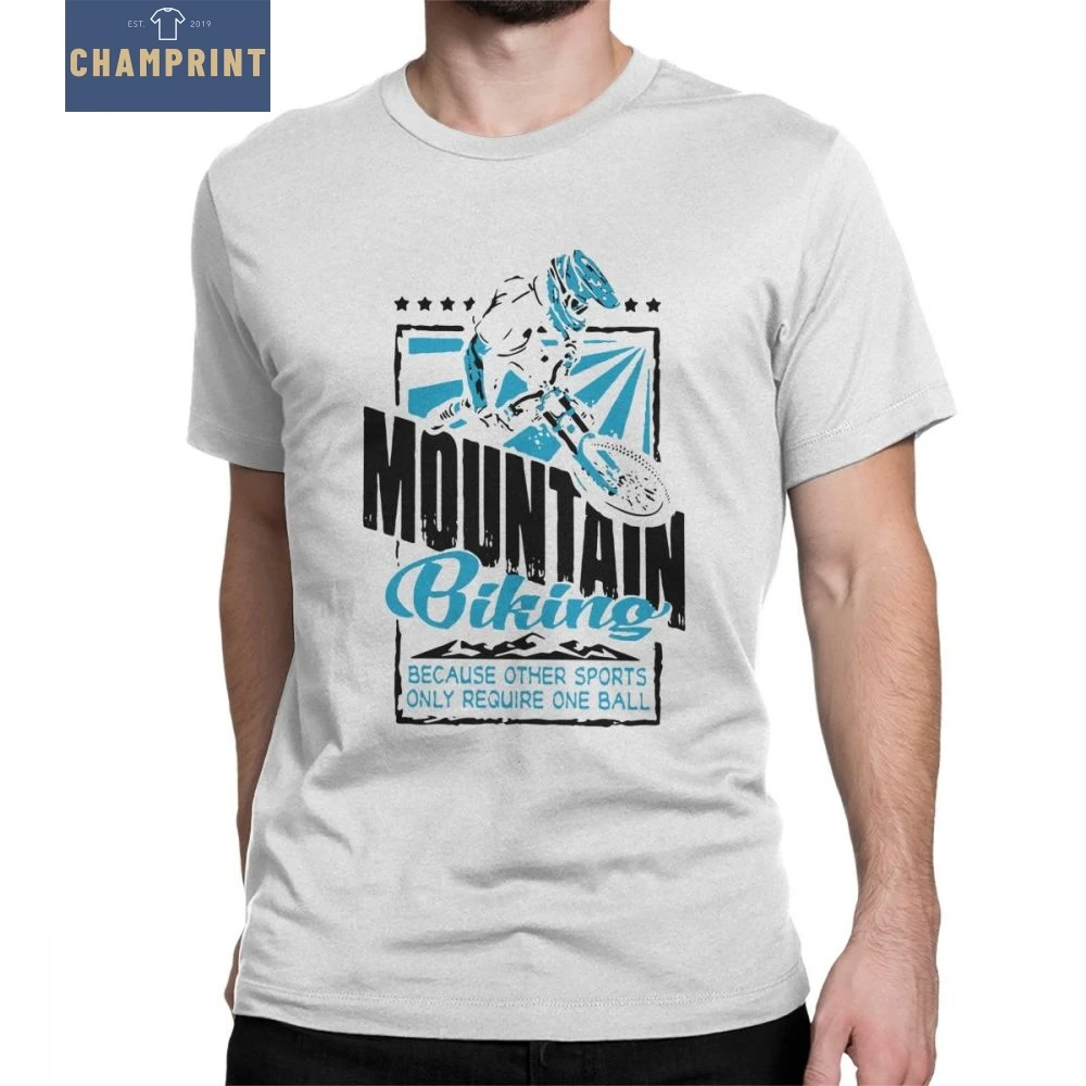 Мужские спортивные футболки для горного велосипеда отдыха с круглым вырезом