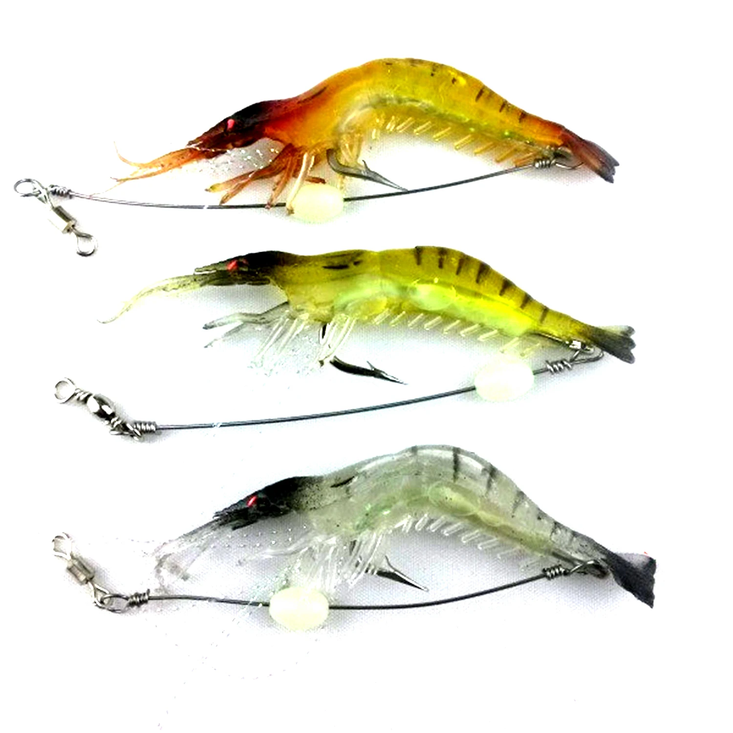 SPORTSHUB 10CM 6G Luminous Soft Lures Fake Shrimp Lures Soft Baits Soft Fishing Lures Fishing Baits Artificial Baits NR0022