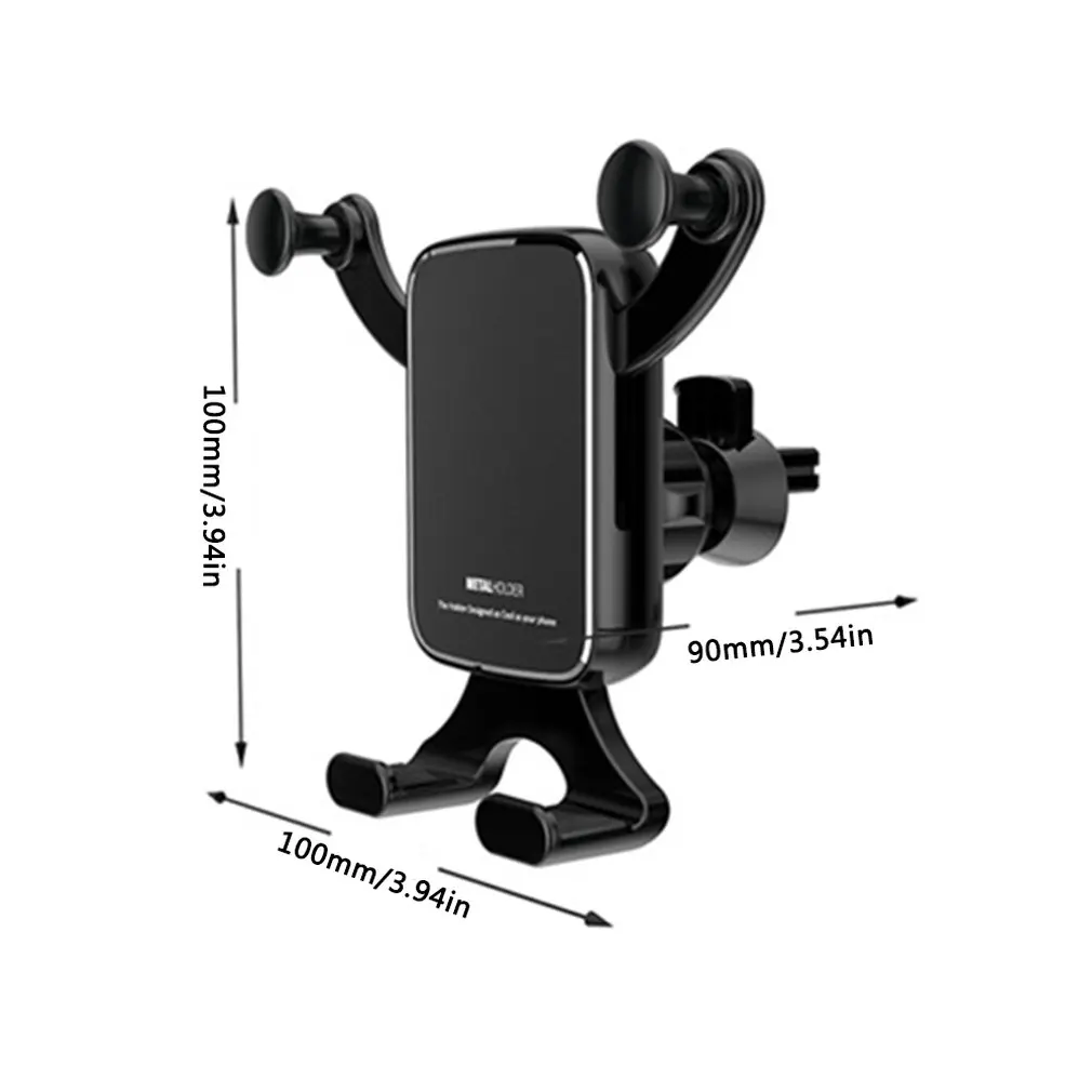 

Horizontal and Vertical Screen Gravity Bracket Car Phone Holder Metal Universal Air Outlet Multi-function Aluminum Alloy LESHP