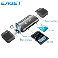 eaget sd card reader usb c card reader 5 in 1 usb 3 0 tfmirco sd memory card reader type c otg flash drive cardreader adapter