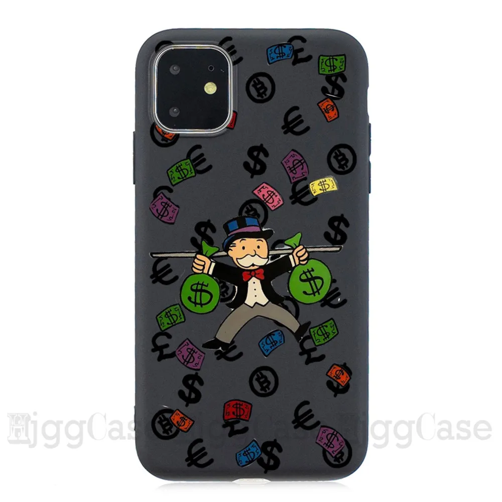 Мультяшный доллар Монополия Мягкий силиконовый чехол для iPhone 11 11 Pro Max X XR Xs Max 5S SE 6 7 8 Plus телефон coque fundas - Color: heise F4456