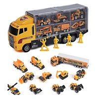 large size transport toy truck toys for boys and girls toy car 11 in 1 engineering construction car storage car