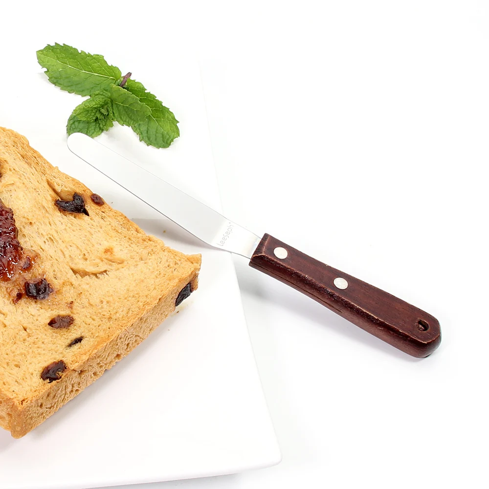 Лопатка для торта из нержавеющей стали с деревянной ручкой набор 4 предметов