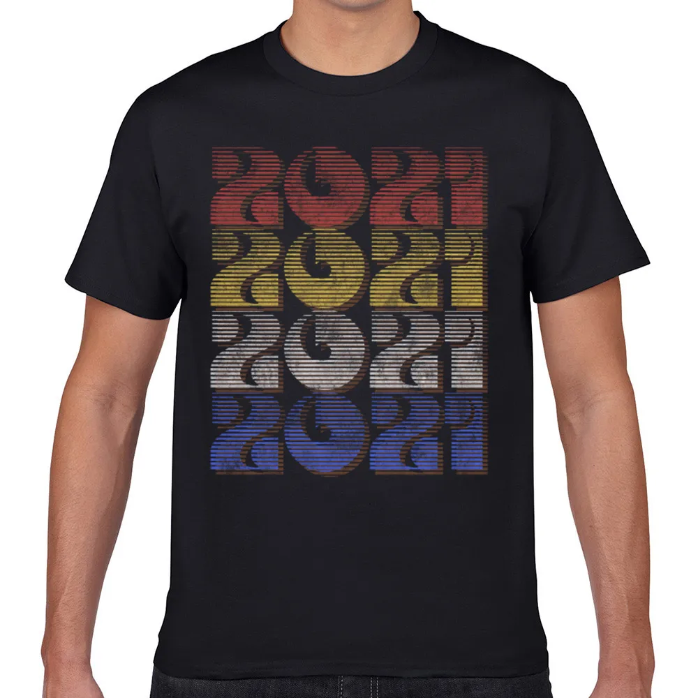

Tops T Shirt Men 2021 class of new year Basic Black Geek Short Male Tshirt fa002