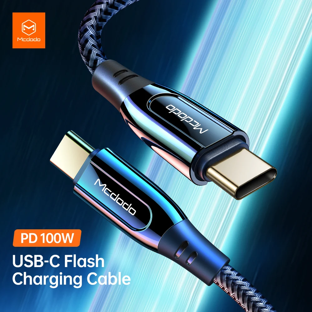 Кабель Mcdodo USB-C/USB Type-C PD 100 Вт для Xiaomi Redmi Note 9s 5 А быстрой зарядки и передачи данных