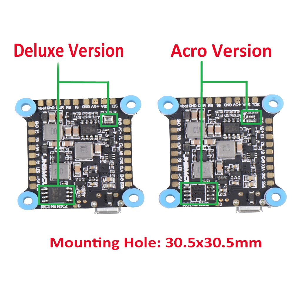 Контроллер полета AIO OSD 30 5x30 5 мм с двойным гироскопом F7 в 8 BEC и черная коробка 2 6S