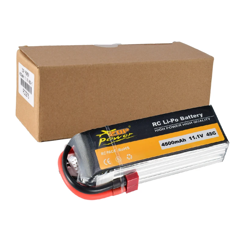ZOP Power 11 1 В 45C 4500 мАч 3S Lipo батарея с Т образным разъемом сменная для