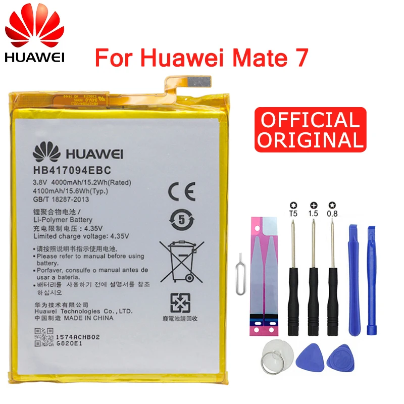 Hua Wei сменный аккумулятор для телефона HB417094EBC для huawei Ascend mate 7 MT7 TL00 TL10 UL00 CL00 4000/4100mAh Бесплатные инструменты