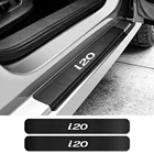 4 шт., наклейки на дверные пороги автомобиля Hyundai i20, виниловые наклейки из углеродного волокна, защита от царапин, аксессуары для тюнинга автомобиля