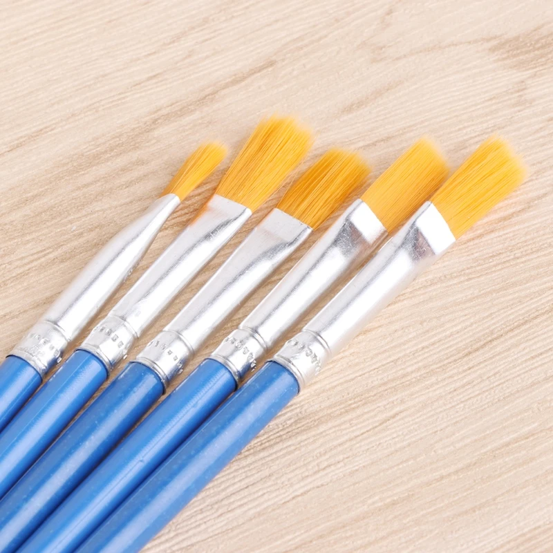 5 шт. нейлоновая кисть для волос набор гуашей рисования масляной краской