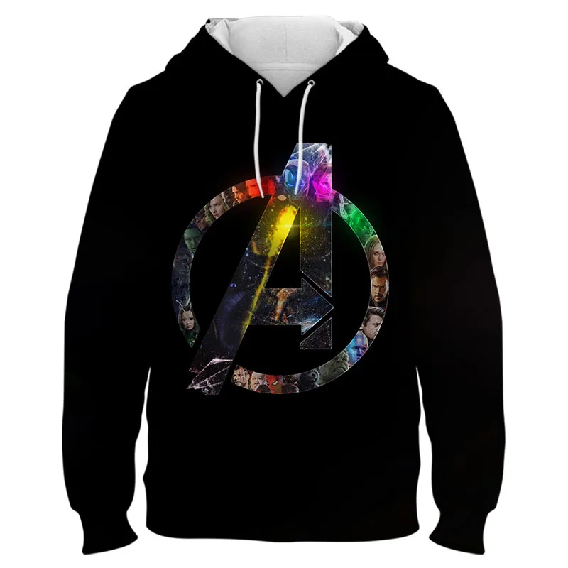 Толстовки с капюшоном и логотипом Marvel мстители для мужчин женщин модные детские