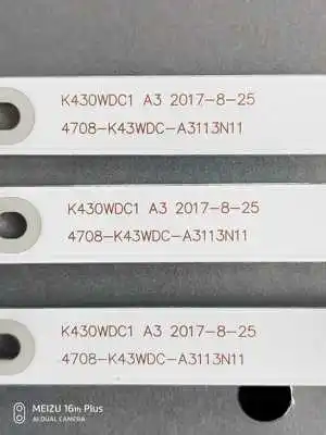 Светодиодный Подсветка полосы 3 лампы для 4708 K430WDC A3113N11 A1113N11 K430WDC1 L43E6800 43HFF5952/T3 43L1600C
