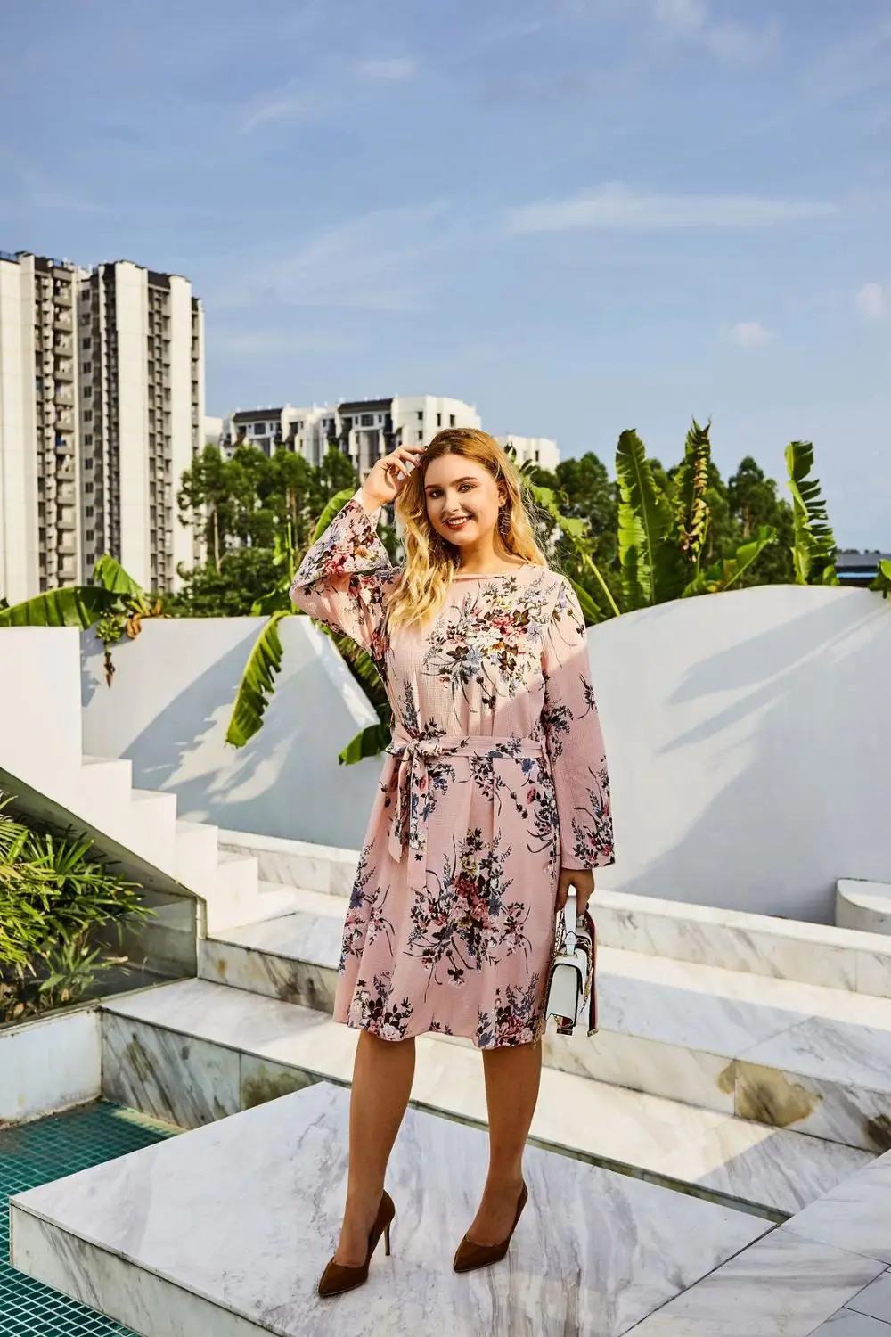 Новинка Сезон весна осень Размера плюс вечерние платье для женщин свободного