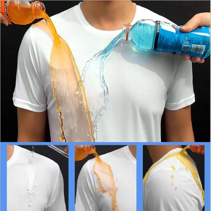 

Men Summer Sports Waterproof Hiking T-Shirt Male Hydrophobic Breathable Short-Sleeved Quick Dry Top Outdoor Antifouling T-Shirt