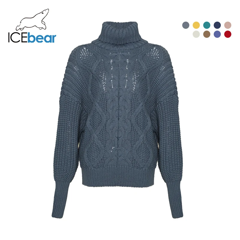 ICEbear женские свитера коллекция 2019 осенне-зимние топы свитер с высоким воротником
