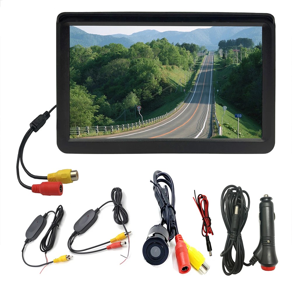 

7in Car Parking Rear View Monitor+Circular Camera TFT LCD HD Video Screen