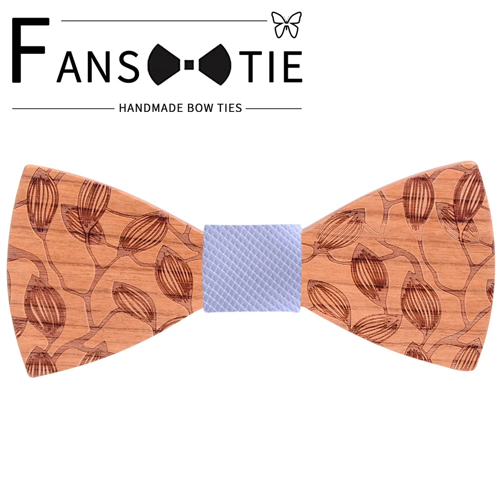 Новинка 2020 модный однотонный мужской деревянный галстук бабочка ручной работы с