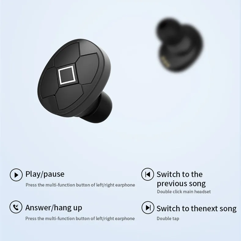V5 2019 Новинка TWS Bluetooth наушники 5 0 светодиодный 3D стерео Музыка беспроводные