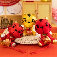 2022 year of the tiger chinese new year zodiac plush tiger toys pendant random gift party favors