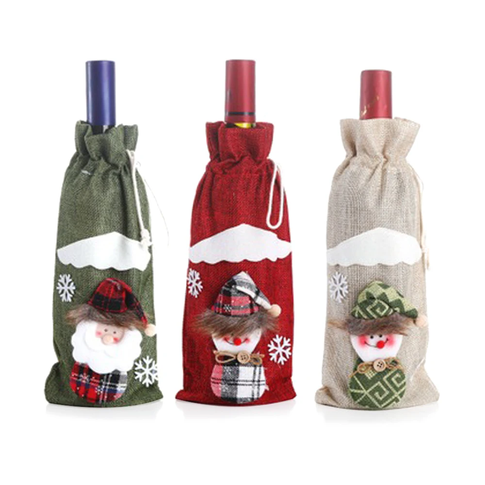 Кукла Winebottle крышка Ткань Рождественский Декор практичная бутылки вина Xmax