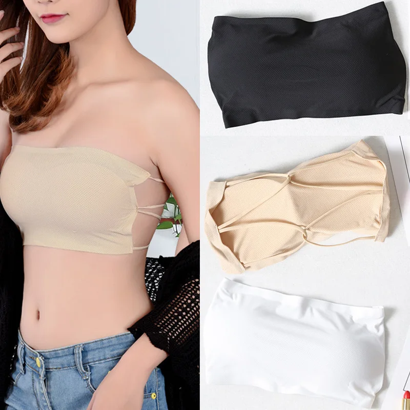 Бюстгальтер женский кружевной пикантное нижнее белье без бретелек тянущийся топ