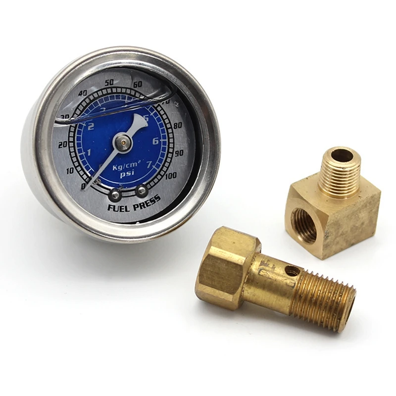 Топливный пресс ure Манометр 0 160 фунт/кв. Дюйм маслоотдача манометр белый лицевой
