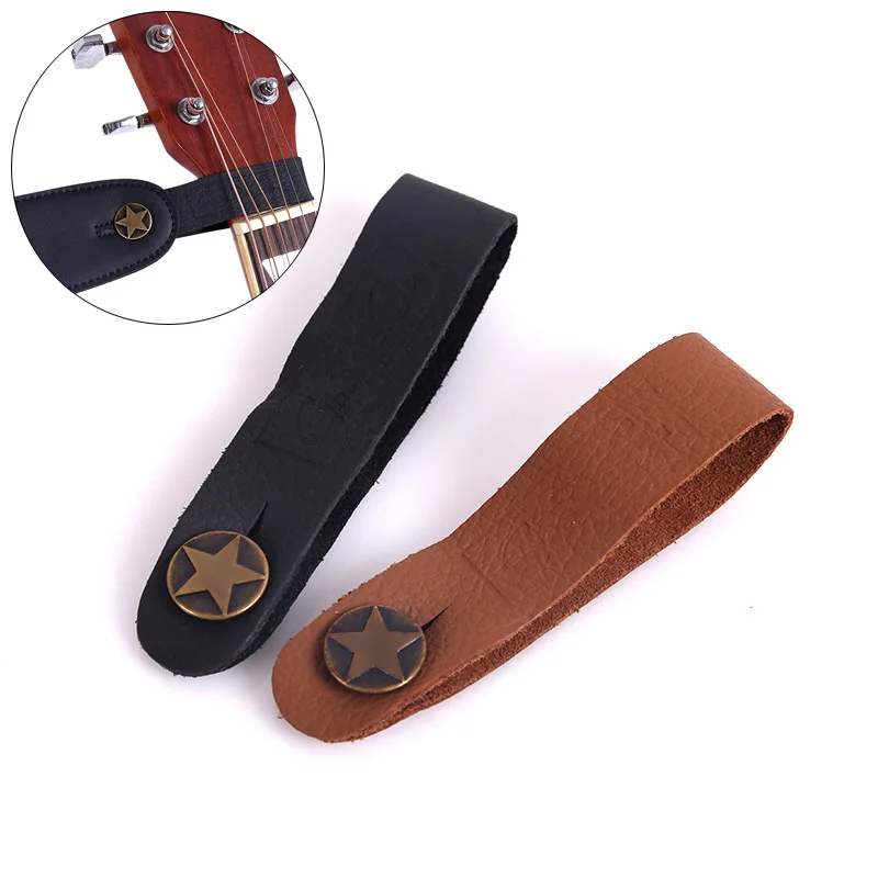 gitarre neck strap gitarre strap leder kopf gürtel halter taste safe lock ukulele bass folk akustische elektrische gitarre zubehör free glob