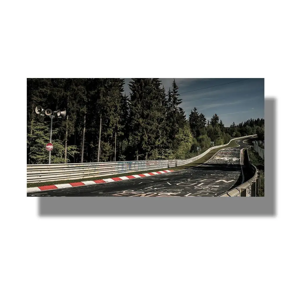 Nurburgring Раллийная дорога спортивный автомобиль трек Пейзаж Настенный