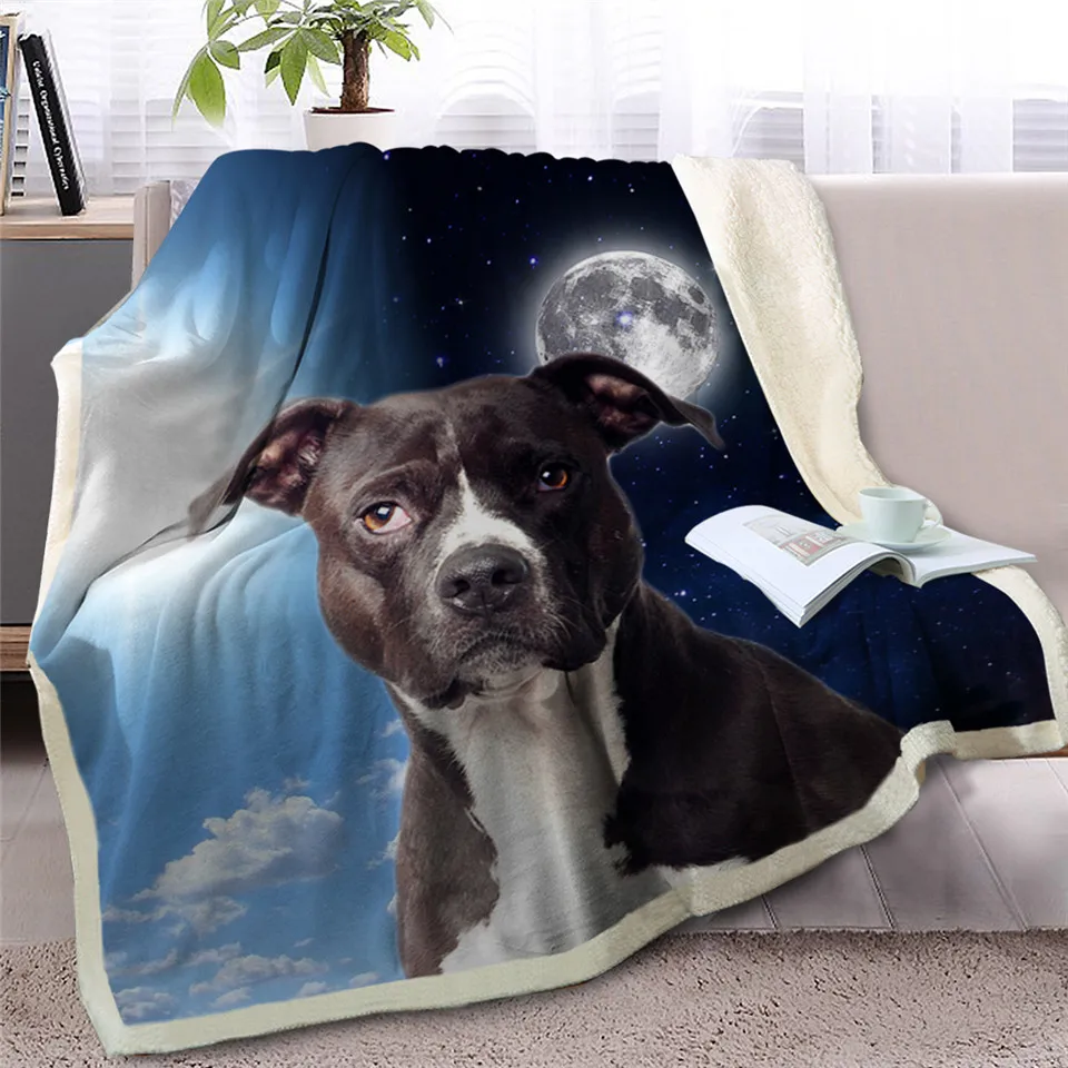 Blesslive одеяло для питомца собаки шерпы на кровать 3D Border Collie Throw Одеяло покрывало для животных день и ночь небо пейзаж чехол для дивана