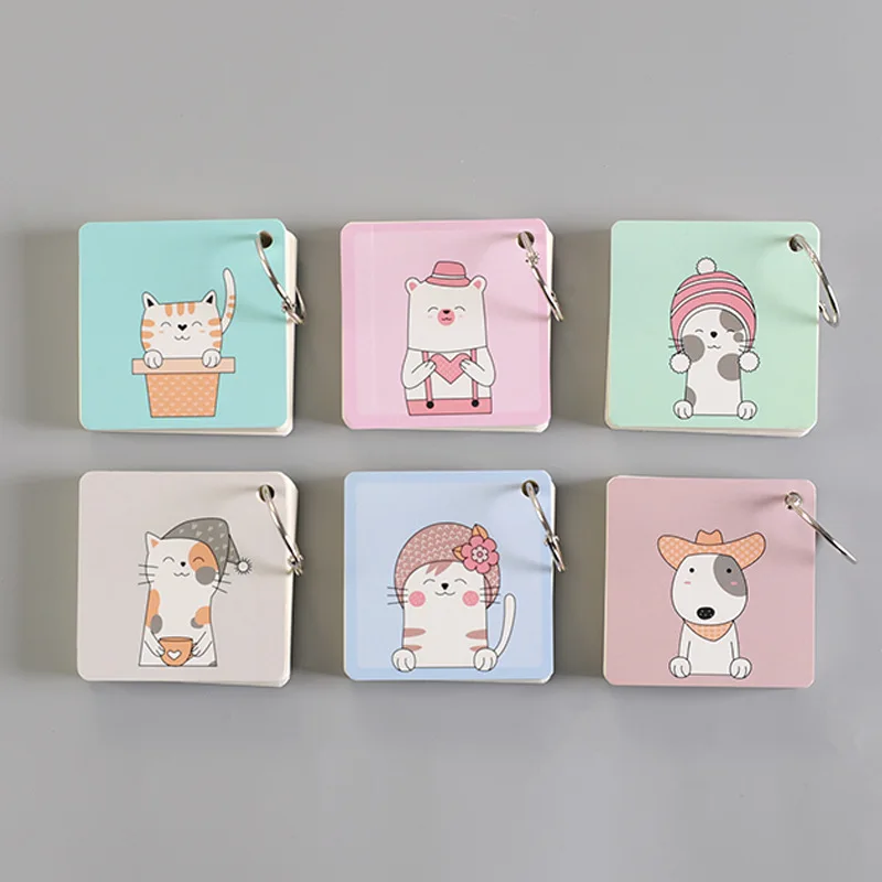 

1Pcs 100 sheets Notepad Portable Loose-Leaf Binding Ring Memo Pads Writing Cartoon Note Kawaii Study Office Supply Creative