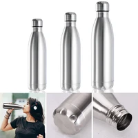 5007501000ml portable outdoor water bottle food grade stainless steel single wall leak proof vacuum cup hot cold water bottle