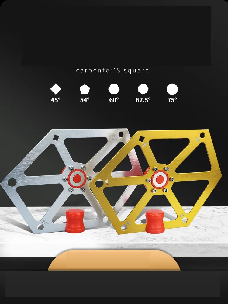 

Woodworking Angle Ruler Cutting Machine Cutting Machine Table Saw Angle Adjustment Tool Aluminum Alloy Hexagon Ruler
