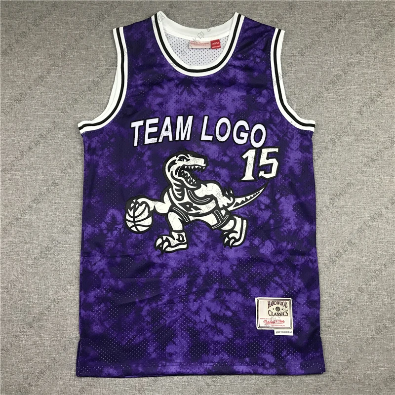 

Новинка 2021, Мужская трикотажная одежда для американского баскетбола, футболки Винса Картера Торонто рапторов европейского размера с шарик...