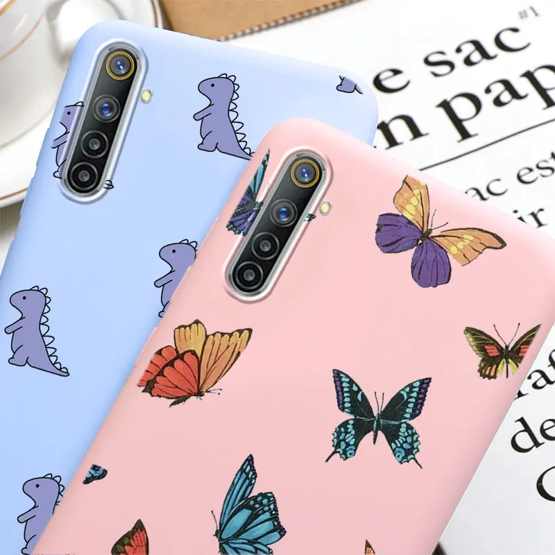 silicone phone case for oppo realme 6 pro cases soft tpu back cover for realme 6 pro 6i 6 i realme6 flower protective bumper bag free global shipping