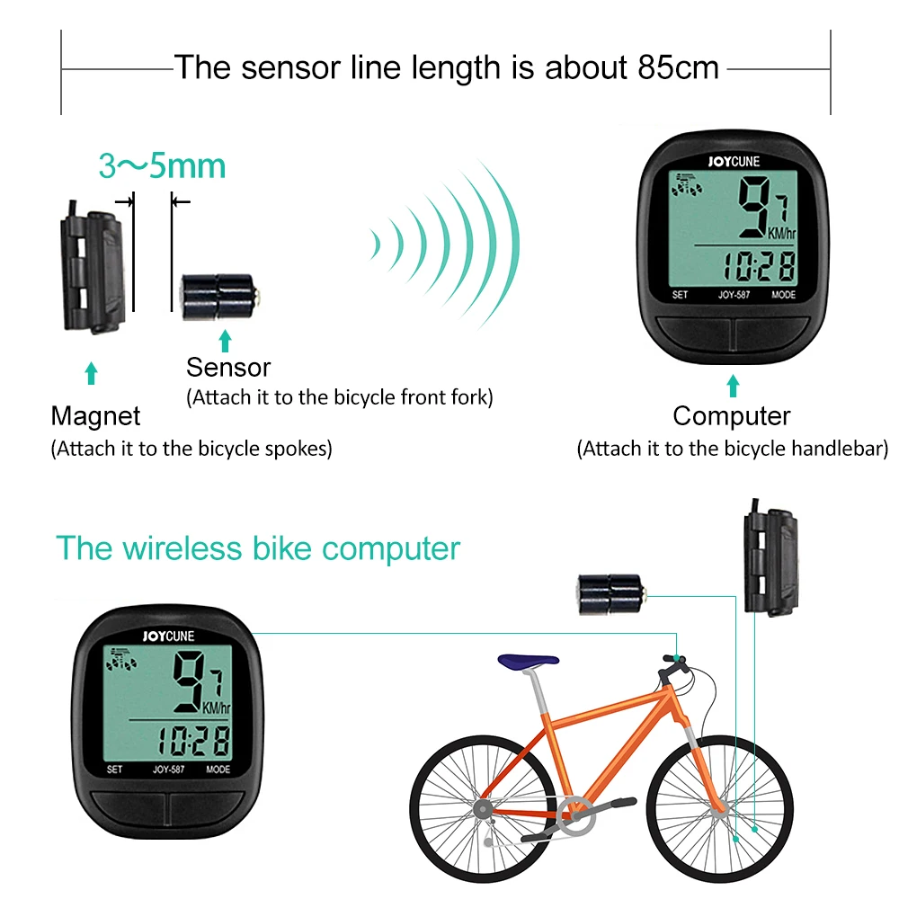 

Bike Computer ABS Bicycle Waterproof Wired Speedometer Odometer Stopwatch Cycle Bike Computer Mountain Bike Road Bike MTB