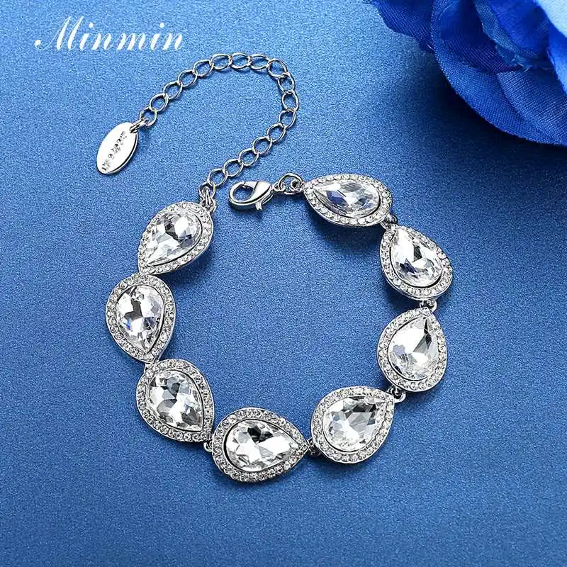 Комплект из браслета и серег для женщин серебристого цвета | Украшения