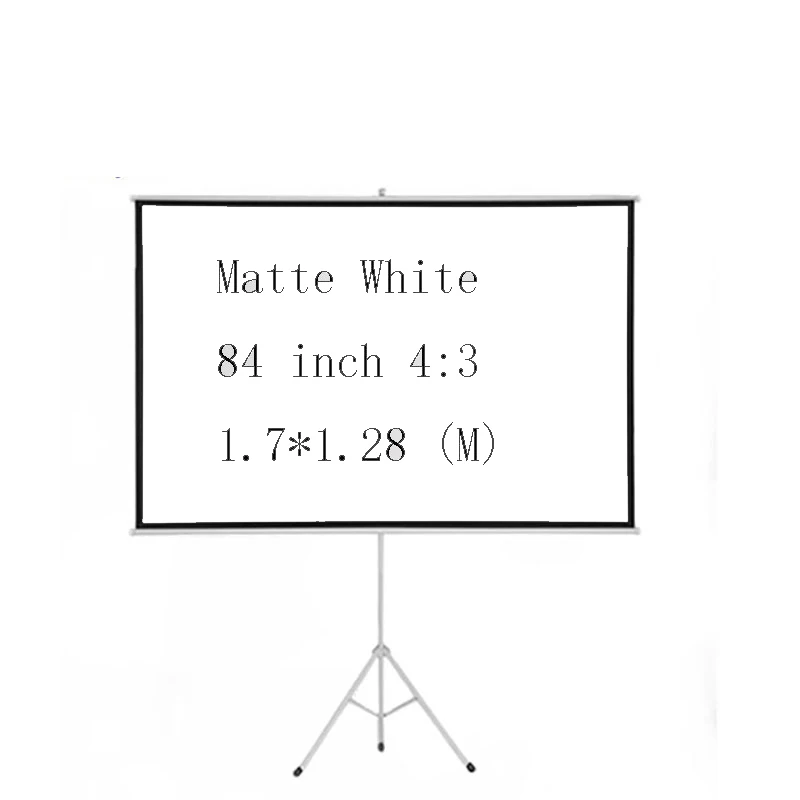 

Thinyou 84inch 4:3 format Tripod Portable Projection Screen HD Floor Foldable stand strong Bracket Quality Matt White