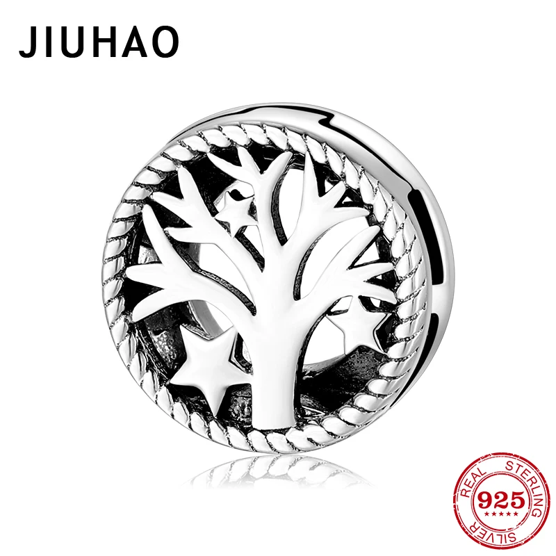 Бусина Шарм из серебра 925 пробы с изображением дерева жизни|Ювелирные шармы| |