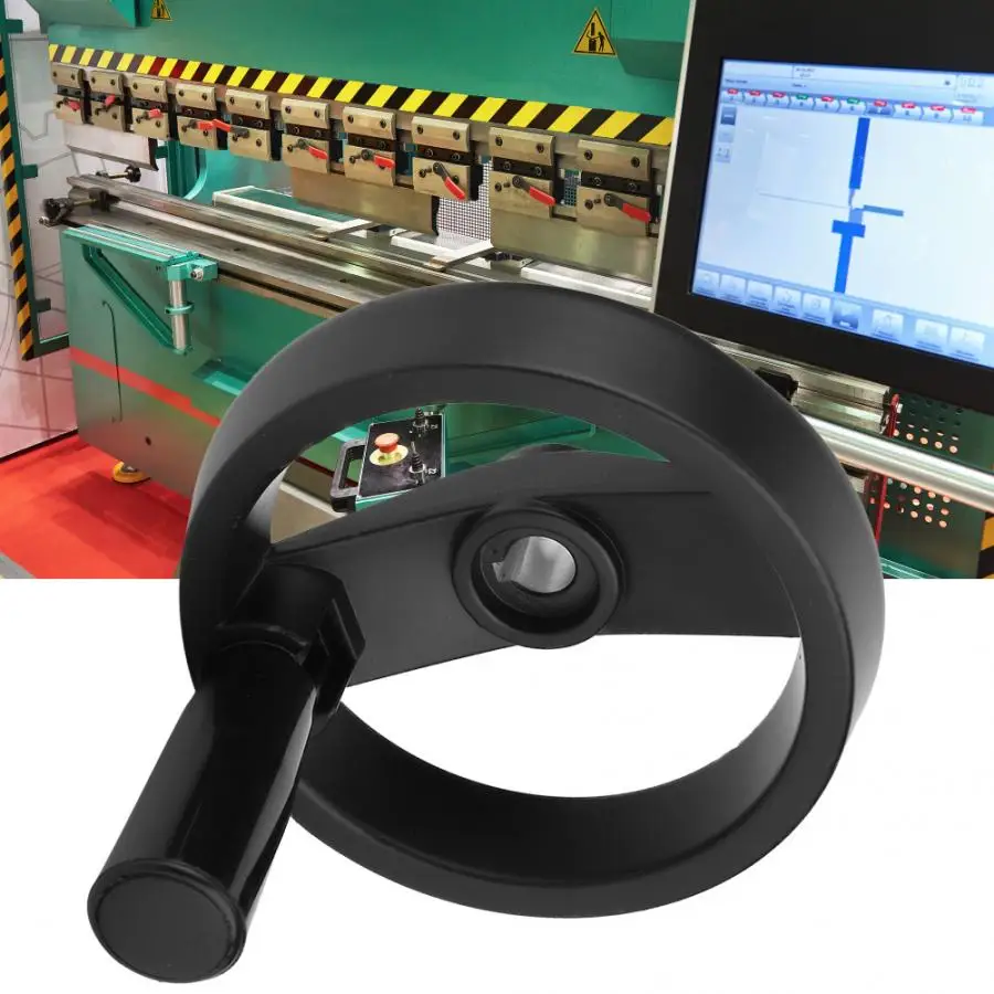 Черное ручное колесо Складная Вращающаяся ручка 12*125 мм с 4 выходами для токарного