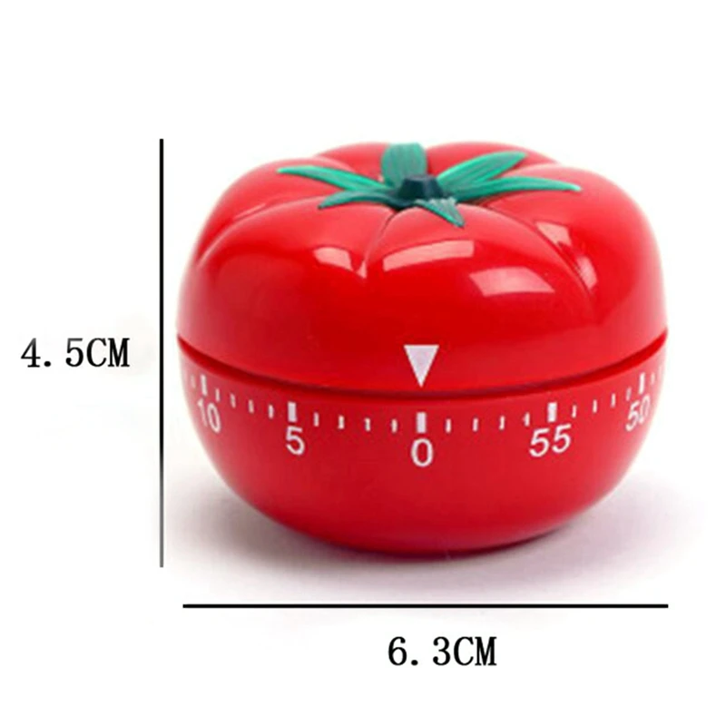 

Durable 1-60min Tomato Timer Kitchen Mechanical Timer Tomato Shape Countdown Timer Reminder Alarm Clock for Cooking Gadgets