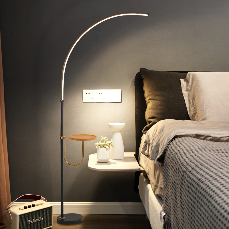 

Nordic Minimalist LED Floor Lamps Standing Lamps Living Room Led Black/White Aluminum Luminaria Standing Lamps Lamparas Decorate