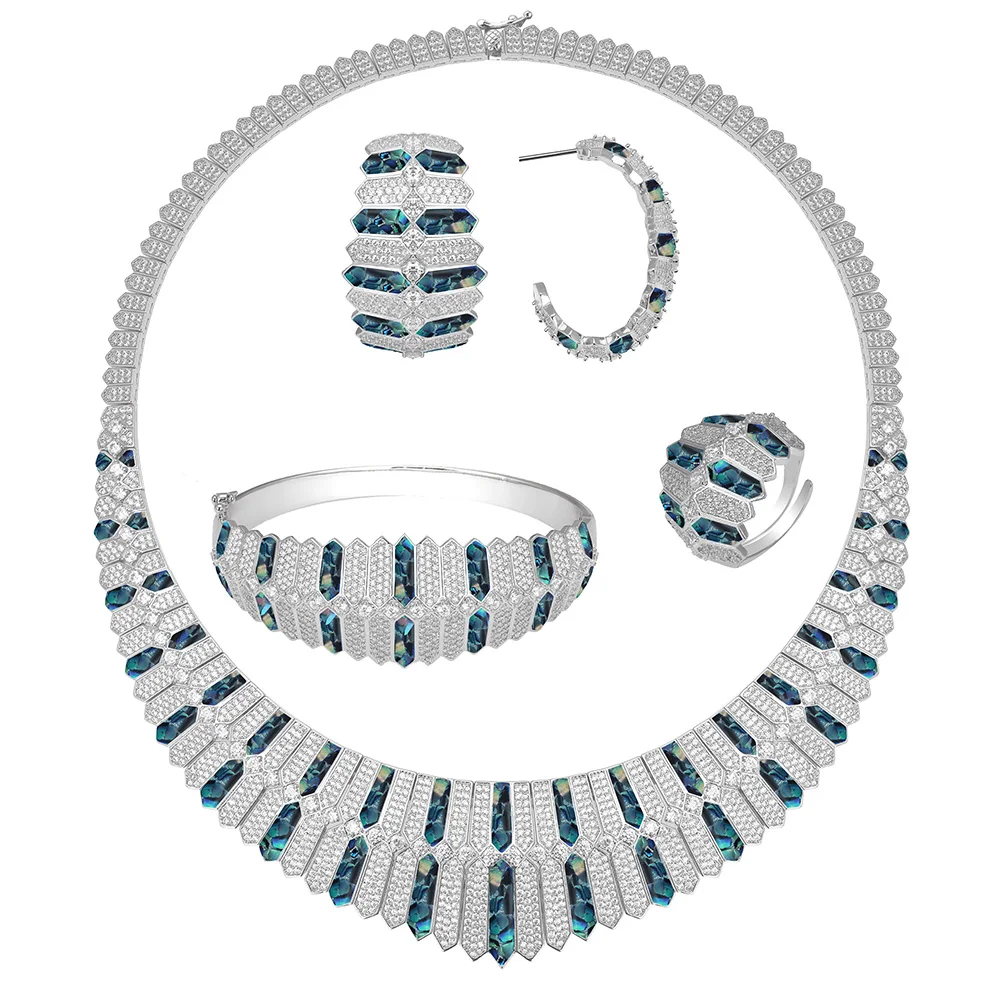 TIRIM класса люкс раковина абалона большой Ювелирные наборы подвеска серьги