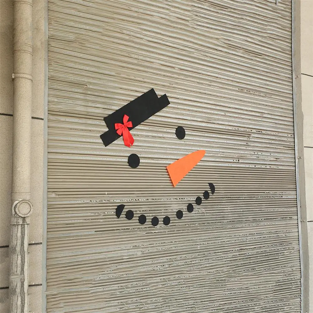 DIY Рождественское украшение снеговик дверь гаража старый человек лося лук шляпа