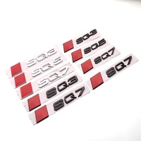 3d chrome car stickers and decals for audi rsq3 rsq5 rsq7 q3 q5 q7 letter logo car rear trunk body emblem badge stickers