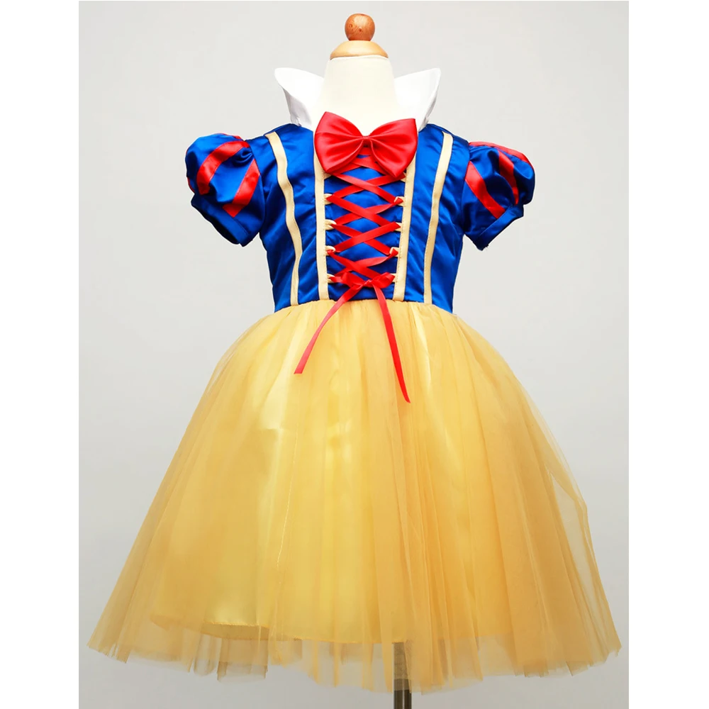 OTISBABY 4 layers Snow White Cosplay Dresses for Girls Party Princess Dress Children's Tulle Dress Baby Girl Tutu Dress Infant