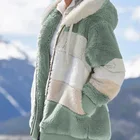 Осенне-зимняя женская куртка, пальто с капюшоном, большие размеры, S-5XL, свободные, плюшевые, теплые, повседневные, на молнии, пальто, куртки для женщин, верхняя одежда