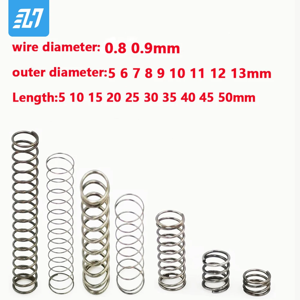 

0.8 0.9mm Wire Diameter Compression Spring Rotor Return Spring 304Stainless Steel
